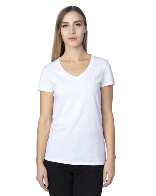 Threadfast Ultimate - T-shirt pour femme à col en V et manches courtes