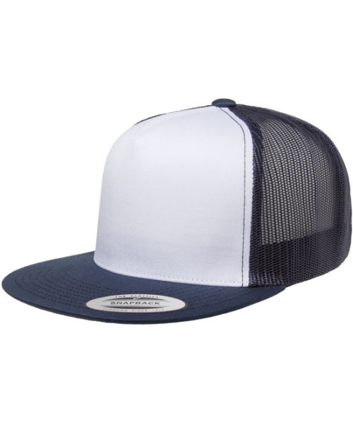 Trucker classique adulte avec casquette blanche sur panneau avant