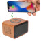 Haut-parleur Bluetooth en bois avec chargeur sans fil