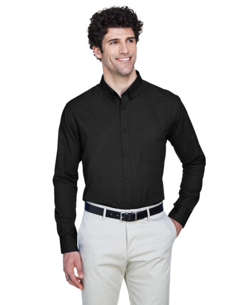 Chemise en twill pour homme de taille longue Operate de CORE365MC à manches longues