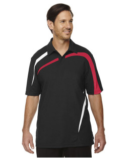 Polo performance pour homme Impact de North End SportMD Rouge en piqué de polyester avec blocs de couleur