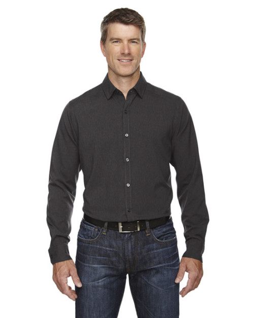 Chemise performance pour homme Central Ave de North End SportMD Bleu à motif mélangé